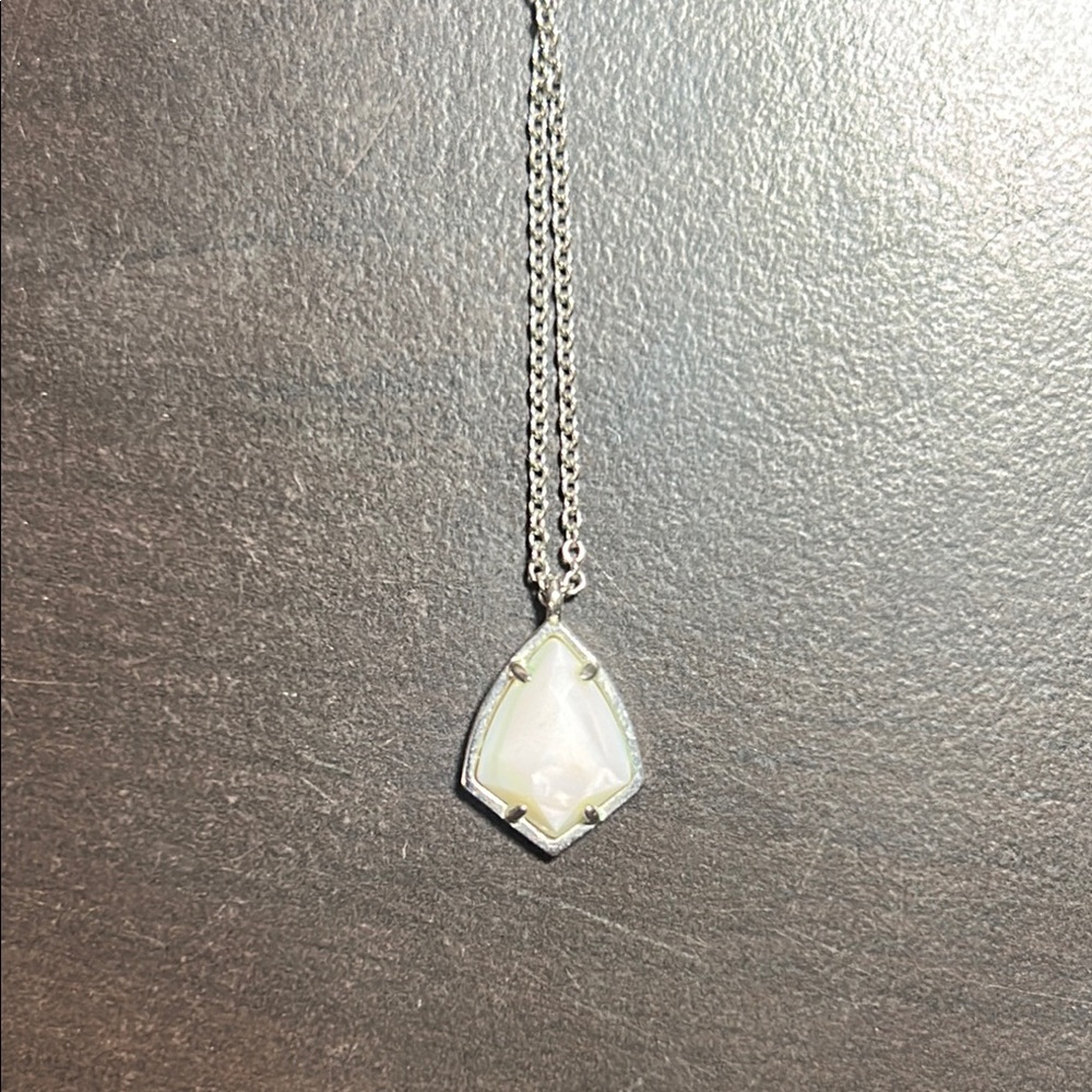 Kendra Scott Silver Cory white  Pendant Necklace